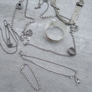Silver Colored Costume Jewelry Set